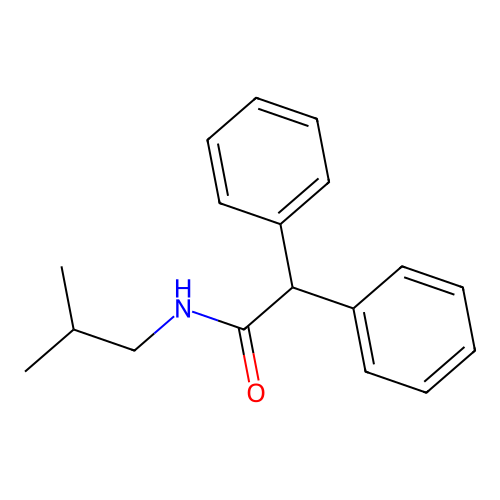 N-(2-methylpropyl)-2,2-diphenylacetamide structure