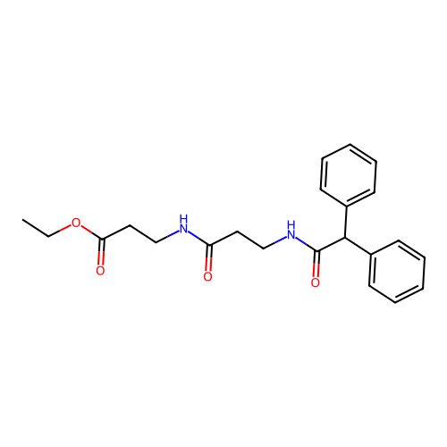 Ethyl 3-[3-[(2,2-diphenylacetyl)amino]propanoylamino]propanoate structure