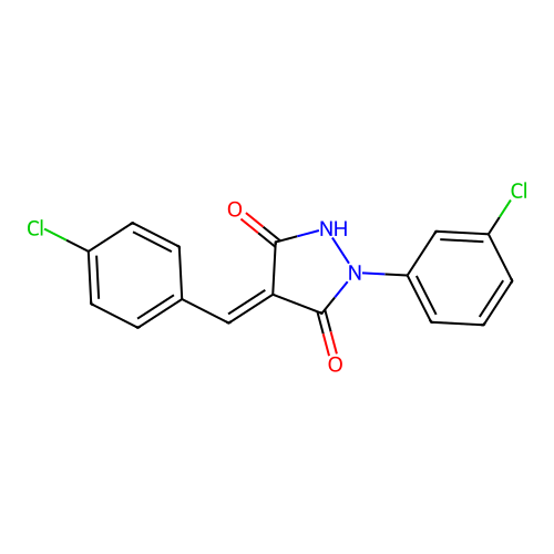 4-(4-Chlorobenzylidene)-1-(3-chlorophenyl)-3,5-pyrazolidinedione structure