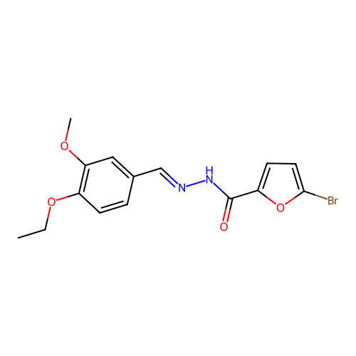 5-bromo-N'-(4-ethoxy-3-methoxybenzylidene)-2-furohydrazide structure
