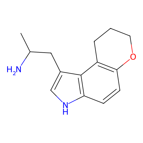 1-Methyl-2-(3,7,8,9-tetrahydro-pyrano[3,2-e]indol-1-yl)-ethylamine structure