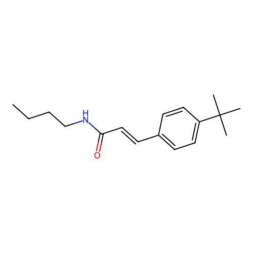 N-butyl-3-(4-tert-butylphenyl)prop-2-enamide structure