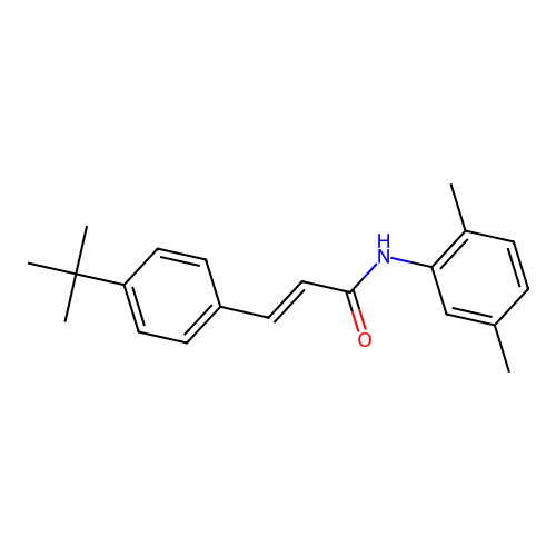 3-(4-tert-butylphenyl)-N-(2,5-dimethylphenyl)prop-2-enamide structure