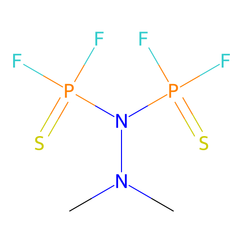 Phosphorodifluoridothioic hydrazide, 1-(difluorophosphinothioyl)-2,2-dimethyl- structure