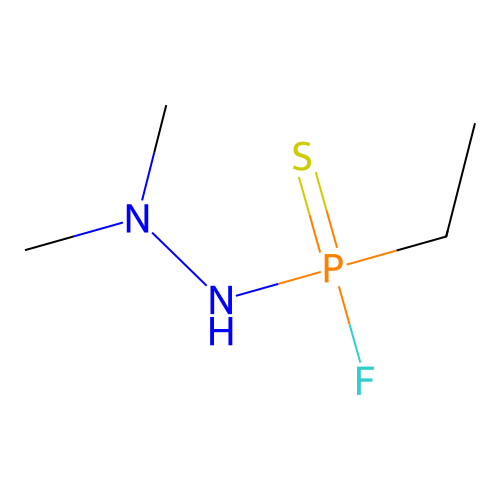 Phosphonofluoridothioic hydrazide, P-ethyl-2,2-dimethyl- structure