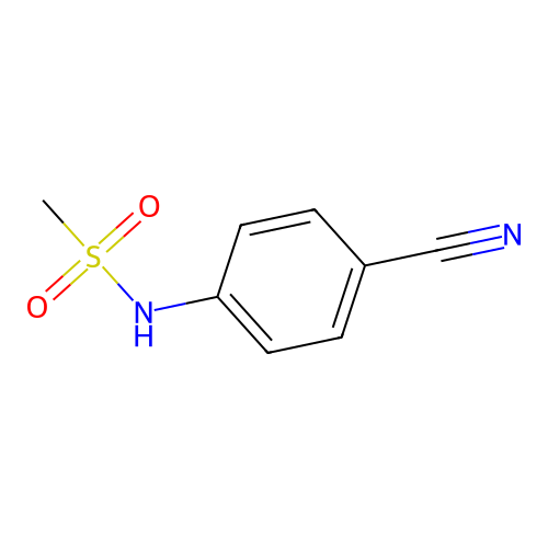 N-(4-cyanophenyl)methanesulfonamide structure