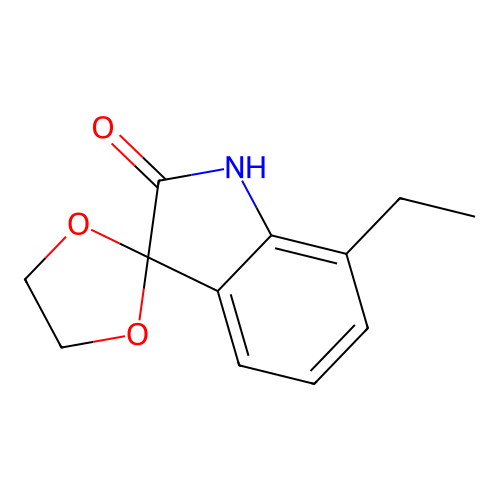 7'-ethylspiro[1,3-dioxolane-2,3'-indol]-2'(1'H)-one structure