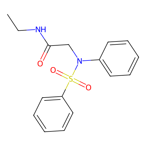 2-[N-(benzenesulfonyl)anilino]-N-ethylacetamide structure