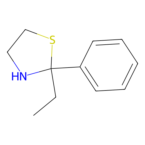 2-Ethyl-2-phenyl-1,3-thiazolidine structure