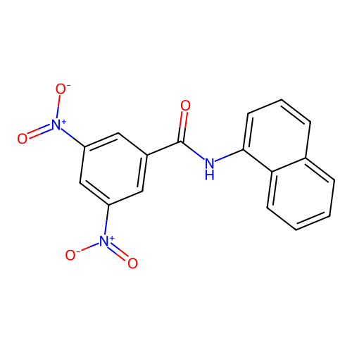 (3,5-dinitrophenyl)-N-naphthylcarboxamide structure