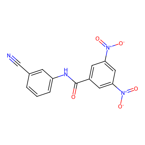 N-(3-cyanophenyl)-3,5-dinitrobenzamide structure