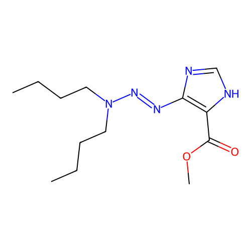 methyl (5E)-5-[(dibutylamino)hydrazinylidene]imidazole-4-carboxylate structure