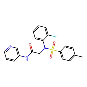 2-(2-fluoro-N-(4-methylphenyl)sulfonylanilino)-N-pyridin-3-ylacetamide structure