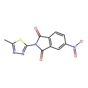 2-(5-Methyl-1,3,4-thiadiazol-2-yl)-5-nitroisoindole-1,3-dione structure