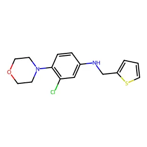3-chloro-4-(morpholin-4-yl)-N-(thiophen-2-ylmethyl)aniline structure