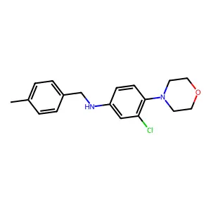 3-chloro-N-(4-methylbenzyl)-4-(4-morpholinyl)aniline structure