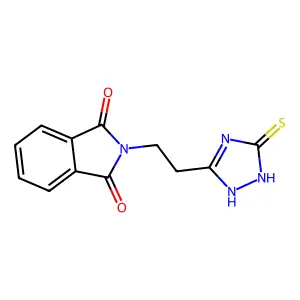 2-[2-(5-mercapto-1H-1,2,4-triazol-3-yl)ethyl]-1H-isoindole-1,3(2H)-dione structure