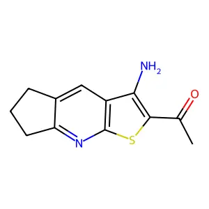 1-(3-Amino-6,7-dihydro-5H-cyclopenta(B)thieno(3,2-E)pyridin-2-YL)ethanone structure