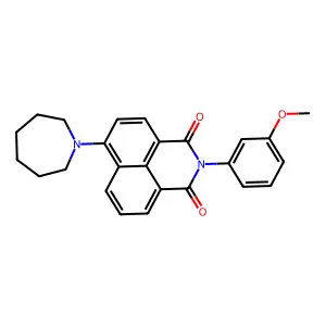 6-(azepan-1-yl)-2-(3-methoxyphenyl)-1H-benzo[de]isoquinoline-1,3(2H)-dione structure