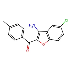 (3-Amino-5-chloro-1-benzofuran-2-yl)(4-methylphenyl)methanone structure