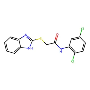 2-(1H-benzimidazol-2-ylsulfanyl)-N-(2,5-dichlorophenyl)acetamide structure
