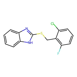 2-((2-chloro-6-fluorobenzyl)thio)-1H-benzo[d]imidazole structure