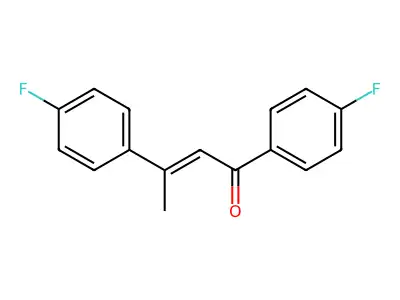 1,3-Bis(4-fluorophenyl)-2-buten-1-one structure
