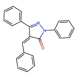 3H-Pyrazol-3-one, 2,4-dihydro-2,5-diphenyl-4-(phenylmethylene)- structure