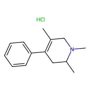Pyridine, 1,2,3,6-tetrahydro-1,2,5-trimethyl-4-phenyl-, hydrochloride structure