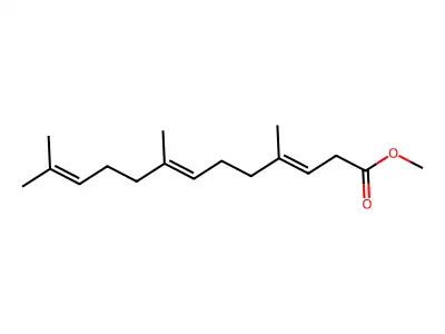 methyl (3E,7E)-4,8,12-trimethyltrideca-3,7,11-trienoate structure