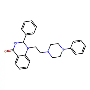 4(1H)-Quinazolinone, 2,3-dihydro-2-phenyl-1-(2-(4-phenyl-1-piperazinyl)ethyl)- structure