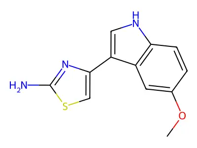 4-(5-methoxy-1H-indol-3-yl)-1,3-thiazol-2-amine structure