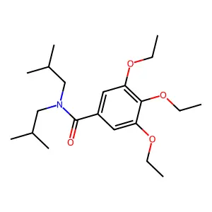 3,4,5-triethoxy-N,N-bis(2-methylpropyl)benzamide structure