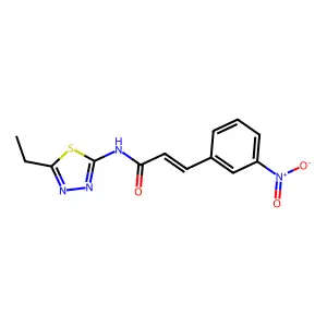(E)-N-(5-ethyl-1,3,4-thiadiazol-2-yl)-3-(3-nitrophenyl)prop-2-enamide structure