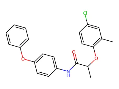 2-(4-chloro-2-methylphenoxy)-N-(4-phenoxyphenyl)propanamide structure