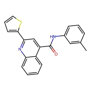 N-(3-methylphenyl)-2-thiophen-2-ylquinoline-4-carboxamide structure