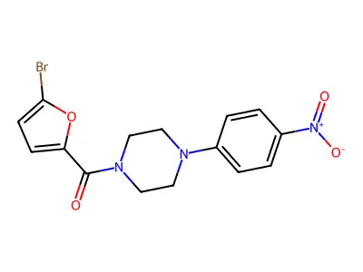 (5-Bromofuran-2-yl)-[4-(4-nitrophenyl)piperazin-1-yl]methanone structure