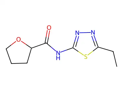 N-(5-ethyl-1,3,4-thiadiazol-2-yl)oxolane-2-carboxamide structure