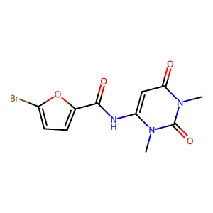 5-bromo-N-(1,3-dimethyl-2,6-dioxopyrimidin-4-yl)furan-2-carboxamide structure