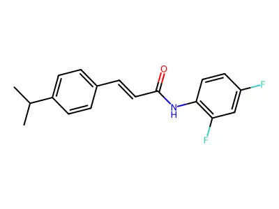 (E)-N-(2,4-difluorophenyl)-3-(4-propan-2-ylphenyl)prop-2-enamide structure