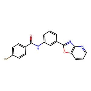 4-bromo-N-[3-([1,3]oxazolo[4,5-b]pyridin-2-yl)phenyl]benzamide structure