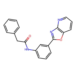 N-(3-[1,3]oxazolo[4,5-b]pyridin-2-ylphenyl)-2-phenylacetamide structure