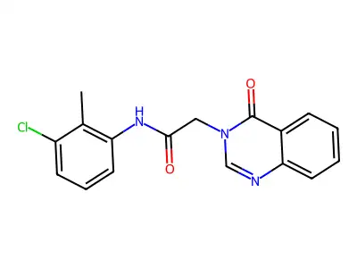 N-(3-chloro-2-methylphenyl)-2-(4-oxoquinazolin-3-yl)acetamide structure