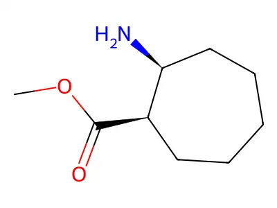 cis-2-Aminocycloheptanecarboxylic acid methyl ester structure