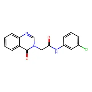 N-(3-Chlorophenyl)-2-(4-oxo-3(4H)-quinazolinyl)acetamide structure
