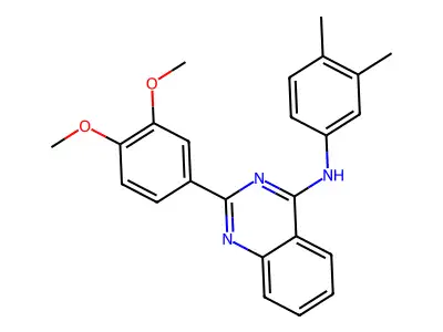 2-(3,4-dimethoxyphenyl)-N-(3,4-dimethylphenyl)quinazolin-4-amine structure