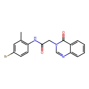 N-(4-bromo-2-methylphenyl)-2-(4-oxoquinazolin-3-yl)acetamide structure