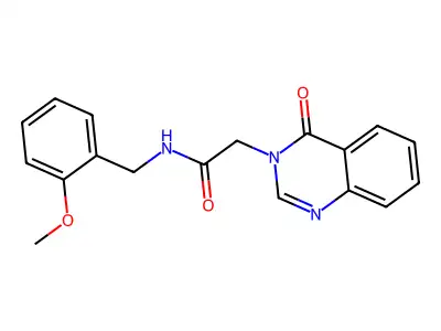 N-(2-methoxybenzyl)-2-(4-oxoquinazolin-3(4H)-yl)acetamide structure