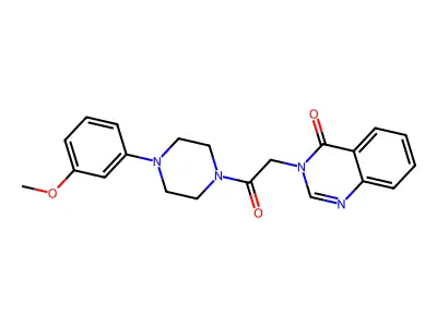 3-{2-[4-(3-methoxyphenyl)-1-piperazinyl]-2-oxoethyl}-4(3H)-quinazolinone structure