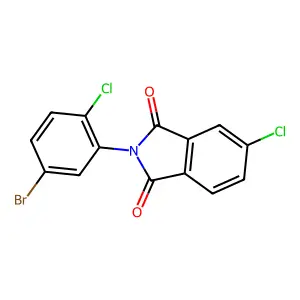 2-(5-bromo-2-chlorophenyl)-5-chloro-1H-isoindole-1,3(2H)-dione structure